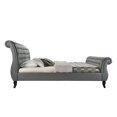 Nottingham KingSize Tufted Sleigh Upholstered Platform Sleigh Bed in