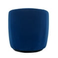 thumbnail image 3 of Swivel Barrel Chairs Accent Chair, 360° Swivel Single Armchair Round Lounge with Backrest for Living Room,Velvet Fabric (Blue), 3 of 8