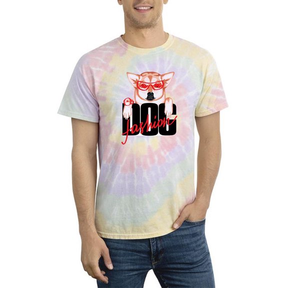 Corgi Fashion Dog Tie Dye Spiral Men -Image by Shutterstock, Male Large