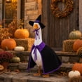 thumbnail image 5 of Halloween Wizard Outfit for 23" Porch Goose, Goose Clothes in Purple with Hat Fall Halloween Decor for 23" Goose Outdoor Patio Yard Lawn Decoration, 5 of 6