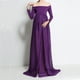 thumbnail image 2 of do Mujeres Embarazadas Fotografía Prop Chiffon Maternidad Manga Larga Morado Manga larga Sunnimix Vestido largo para mujer de maternidad, 2 of 8