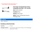 thumbnail image 2 of Front Outer Tie Rod End Set 2 Piece - Compatible with 2006 - 2011 Kia Rio 2007 2008 2009 2010, 2 of 2