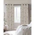 thumbnail image 4 of Farmhouse Flowers Blackout Curtains for Bedroom Living Room Darkening Curtains 54 Inch Long Pastoral Botanical Burlap Short Curtain for Small Window Treatment Insulated Grommet Drapes 52"x54"x2, 4 of 9