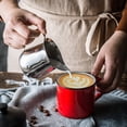 thumbnail image 5 of Stainless Steel Frothing Coffee Pitcher Pull Flower Cup, Milk Frothing Jug, 5 of 5
