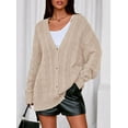 thumbnail image 3 of PRETTYGARDEN Womens Oversized Cable Knit Cardigan Fall Fashion Long Sleeve Open Front Chunky Sweaters Winter Coats, 3 of 10