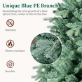 thumbnail image 6 of Makeatree 4FT Unlit Blue Spruce Hinged Artificial Christmas Tree with 592 PE&PVC Mixed Branch Tips,Metal Stand, 6 of 9