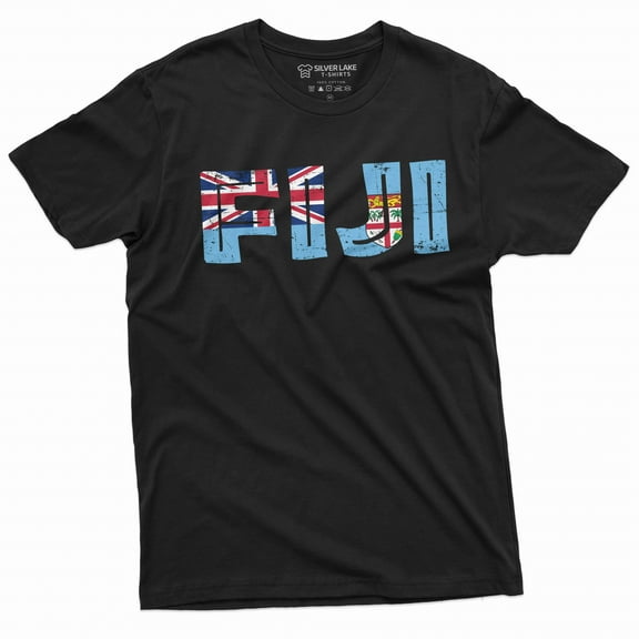 Men's Fiji Shirt Fiji Patriotic Shirt Fiji National Flag Tee Fijian Gifts Fijian Shirts