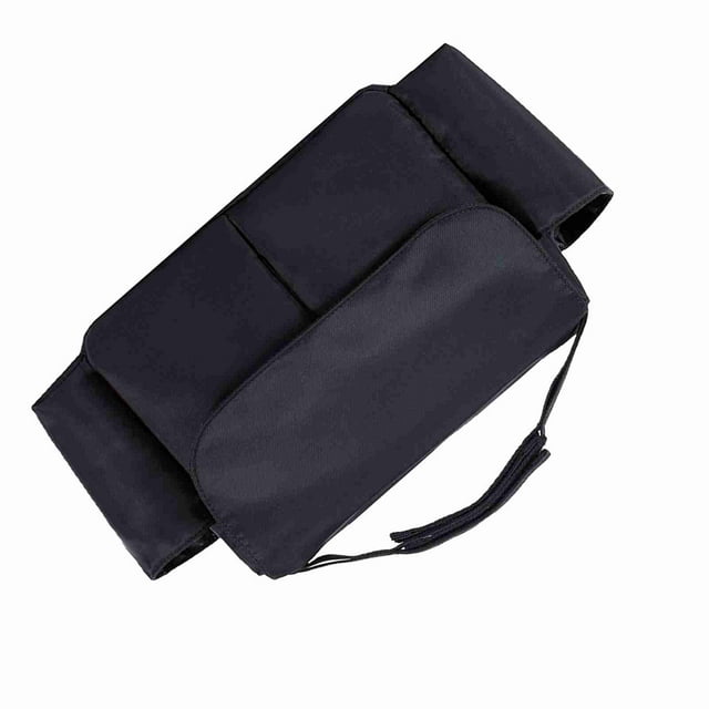 Sac à Langer Anti-Poussière pour Bébé, Sac à Langer en Nylon Noir Imperméable avec Multiples Fonctions et Grande Capacité Compartiments Intérieurs Anti-Poussière