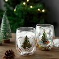thumbnail image 2 of Whoamigo Christmas Tree Glass Mugs Double Wall Glass Mug Double-layer Glass Coffee Mug, 2 of 16