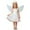 White, variant on Angel Wings, Fairy Angel Gold Wings Fancy Dress Cos for Kids Women Girls Performance Halloween Carnival Christmas Birthday Party Black 14.96*7.87in