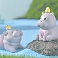 thumbnail image 6 of AOOOWER 4Pcs Resins Hippo Mini Sculpture Home Office Desk Landscape Decorative Gift Item, 6 of 8