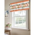thumbnail image 4 of Thanksgiving Valances for Windows Fall Farmhouse Pumpkin Eucalyptus Leaf Kitchen Valance Curtain Rod Pocket Small Curtains for Cafe Bathroom Laundry Basement 54" x 18", 4 of 8