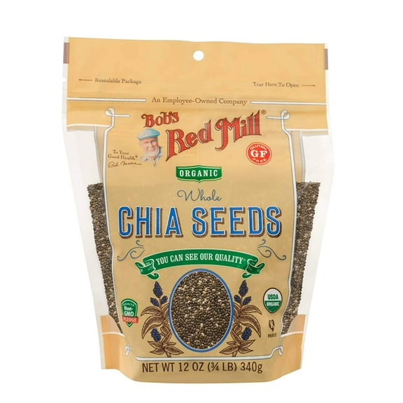 Bob's Red Mill, Organic Whole Chia Seeds, 12 oz (340 g) (Pack of 1)