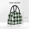 thumbnail image 2 of Yiaed Green White Lumberjack Plaid Print Lunch Bag Adult Insulated Lunch Box, Leakproof Cooler Food Lunch Containers Reusable High Capacity Lunch Tote Bags-One Size, 2 of 6