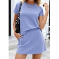 thumbnail image 4 of PRETTYGARDEN Women's Summer 2 Piece Skirt Sets Short Sleeve Shirts Tops Skorts Matching Workout Clothes Travel Outfits, 4 of 8