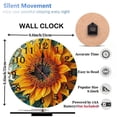 thumbnail image 2 of 10-Inch Silent Wooden Wall Clock, " Sunflower Clock Face Design "  Silent Non-Ticking Clock, Battery Operated (AA Batteries Not Included), Artistic Home Decor, 2 of 8