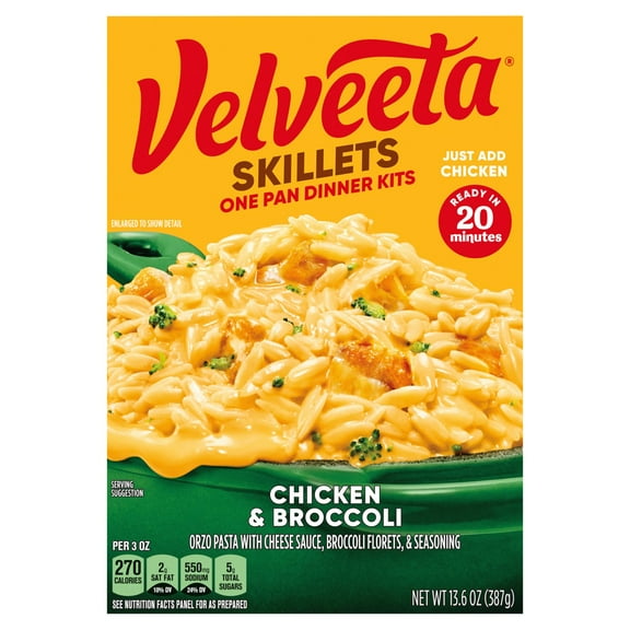 2 Pack - Kraft Velveeta Skillets Dinner Kit Cheesy Chicken And Broccoli 13.6 oz Package May Vary
