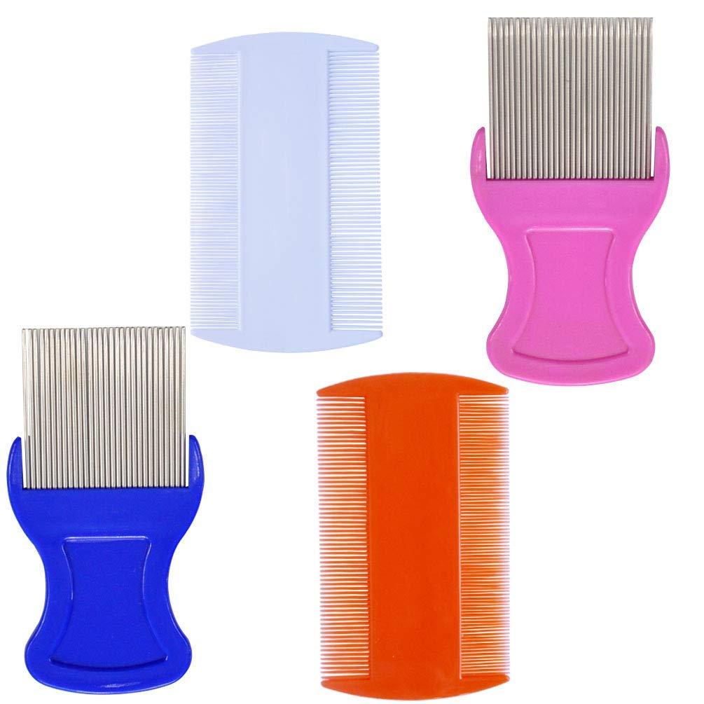 4 Pcs Head Hair Comb Including 2 Pieces Hair Comb Double Sided 2 Pieces