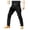Z80-Black, variant on Men's Travel Pants with Stretch Fabric Regular Fit Drawstring Cropped Pants Breathable Nylon Baggy Pants Multi-Pocket