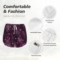 thumbnail image 4 of Pofeuu Snowflakes and Hearts Print Women's Athletic Shorts Running Workout Shorts Tummy Control Quick Dry Gym Shorts with Pockets Double layer sports shorts-X-Large, 4 of 7