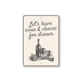 thumbnail image 2 of Wine & Cheese Novelty Sign, Metal Wall Decor - 10x14 inches, 2 of 4