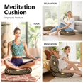 thumbnail image 3 of Round Meditation Cushion, 22" Dutch Velvet Floor Pillow with PP Cotton Filling for Yoga, Zen, Reading, and Floor Seating, Boho Print, 3 of 5