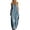 Sky Blue #45, variant on Womens Jumpsuit Crew Neck Sleeveless Zipper Color Block Rompers Loose Retro Wide Leg Overalls with Pockets Wine S