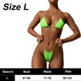 thumbnail image 2 of Traje de baño Tanga rellena Traje de baño Bikini Conjunto Vendaje Sólido Traje de baño brasileño, 2 of 5