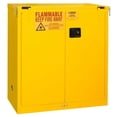 thumbnail image 2 of Durham 1030M-50 16 gauge Welded Flammable Manual Closing Safety Manual Door Cabinet with 1 Shelf, Yellow - 30 gal, 2 of 2