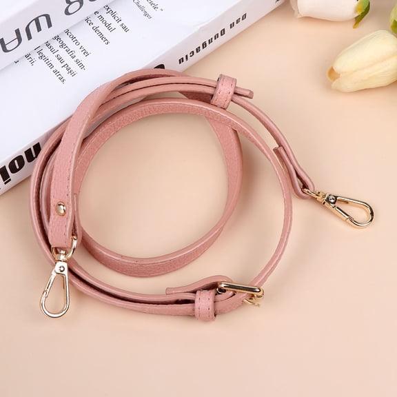 KALLORY Adjustable Pink PU Bag Strap Replacement for Shoulder Bag Crossbody Messenger Travel Briefcase