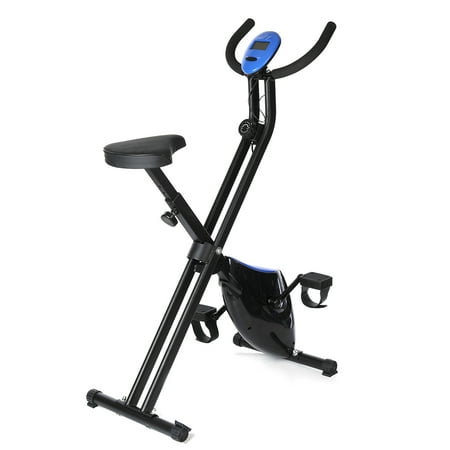 Folding Indoor Cycling Bike Magnetic Exercise Bike with LCD Monitorr for Home Cardio Gym Workout
