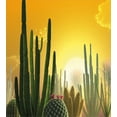 thumbnail image 3 of Ambesonne Cactus Duvet Cover Set, Sunset Desert Ecology, King, Marigold Yellow Green, 3 of 3