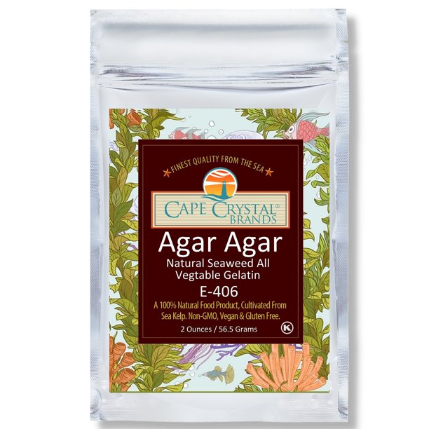 Agar Agar Powder By Cape Crystal 2oz. Vegetable Gelatin Dietary Fiber
