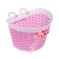 thumbnail image 2 of Juego de Cesta Delantera + Timbre + 1 Par de Cinta de Colores para Bicicleta de Niños, Rosa Rosado Sunnimix Cesta Delantera Para Bicicleta Para Niños, 2 of 8