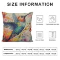 thumbnail image 5 of YINGXI  Watercolor Hummingbird Throw Pillow Cover Bright Colorful Rainbow Splash Stain Pillow Case Decorative Square Cushion for Home Couch Bed 18x18in, 5 of 5