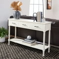 thumbnail image 2 of SAFAVIEH Peyton Distressed White Wood Console Table with Drawer (47.3 in. W x 13 in. D x 29.5 in. H), 2 of 14