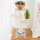 thumbnail image 5 of Sungmor Soporte para Plantas de Hierro Fundido Vintage de 4 niveles, diseño de mariposas y flores con acabado blanco antiguo, estante metálico resistente de 36" para macetas, uso interior y exterior, 5 of 8