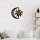 thumbnail image 2 of Escultura de pared de metal con temática celestial, arte artístico de sol y luna, estatuas colgantes 35cm, 2 of 7