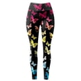 thumbnail image 5 of Bibifish Womens Yoga Pants Butterfly Print Yoga Pants High Waist Stretchy Fabric Casual Walk & Streetwear Elegant Leggings For Ladies, 5 of 5