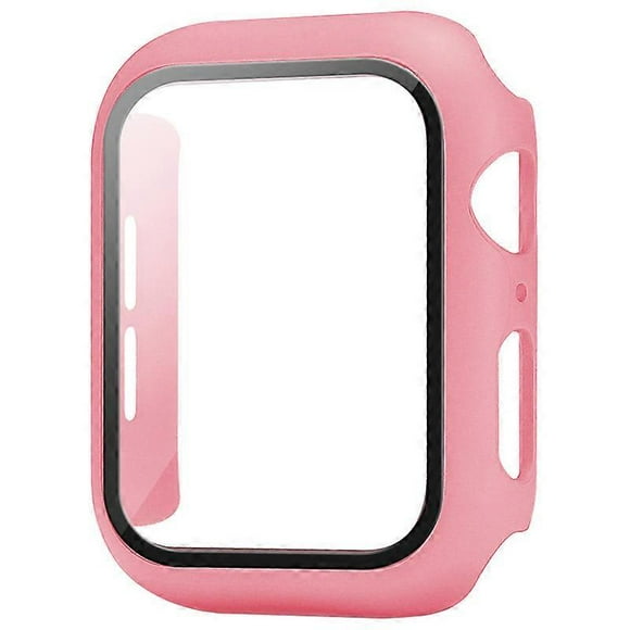 Rose redCase Compatible with Apple Watch 44MM, 2 in 1 Protection PC Hardening Case and HD Tempered Glass Film for iwatch 44MM Screen Protector Accesso