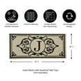 thumbnail image 2 of Evergreen Cambridge Monogram Burlap Sassafras Indoor Outdoor Switch Doormat Letter J 1'10"x10" Brown, 2 of 4