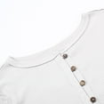 thumbnail image 7 of Hpapadks Summer Cardigan for Women Single Breasted Button Solid Slim Fit Long Sleeve Round Neck Knitted Ribbed Top Shrugs for Women Dresses, 7 of 7