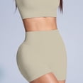 thumbnail image 4 of Hessimy Workout Sets for Women 2 Piece - Seamless Yoga Outfits Shorts and Padded Sports Bra Gym Athletic Clothing Set(Khaki,M), 4 of 6