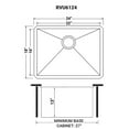 thumbnail image 3 of Ruvati 24" x 18" x 13" Deep Laundry Utility Sink Undermount 16 Gauge, 3 of 12