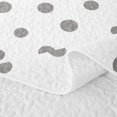 thumbnail image 5 of Erosebridal Polka dot Quilt Full for Boys Girls, Casual Circle Dot Print Full Bedspread Sets, Grey White, 3 Pieces, 5 of 7