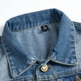 thumbnail image 4 of KTMKH Fashion Mens Denim Vest Jacket Sleeveless Pockets For Casual Wear Top Blouse, 4 of 9
