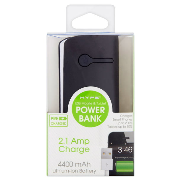 Kritiek Aubergine Uitgaand USB Mobile and Tablet LED 4400mAh Power Bank - Walmart.com