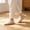 Khaki, variant on Women's Soft Fuzzy Closed Toe House Slippers With Back Strap, Warm Cozy Slip On Slides, Non Slip Cushioned Sole Indoor Bedroom Footwear For Winter Pink 9