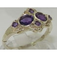 thumbnail image 2 of LBG 925 Sterling Silver Natural Amethyst Womens Cluster Ring - Size 8.75, 2 of 5