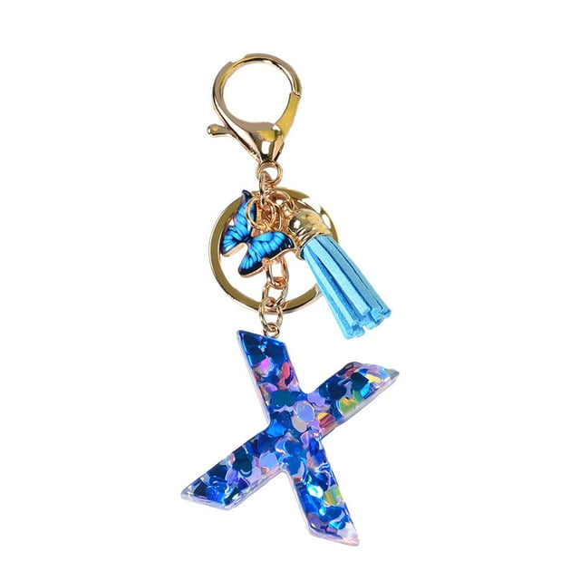 relayinert Round Edge Key Chains Smooth Line Long Service Life Apartment Keys Alphabet Key Chain Key Rings X